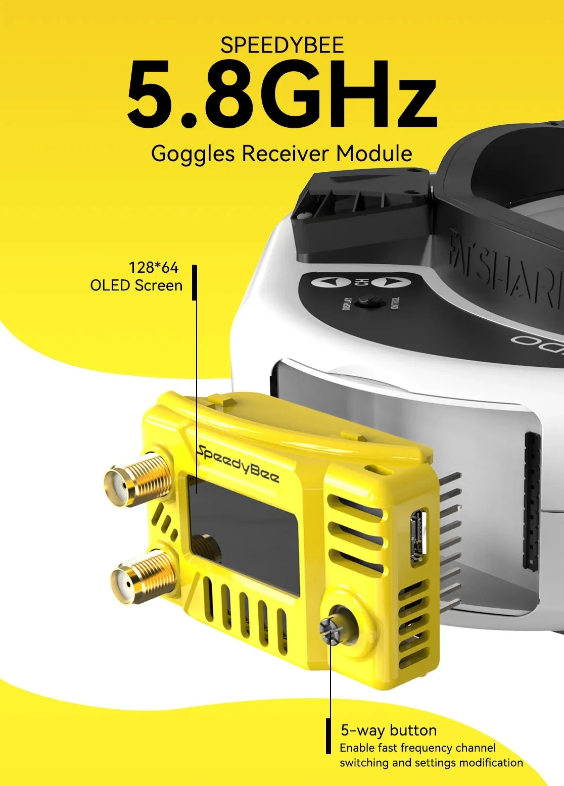 Drone Racing Gate - Módulo de Gafas FPV SpeedyBee 5.8GHz