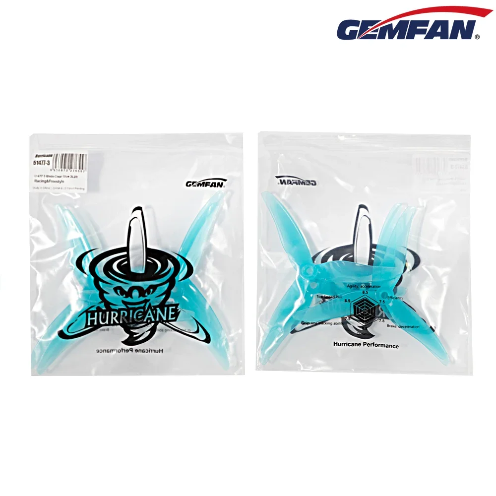 Drone Racing Propeller - 10 pares (10CW + 10CCW) Gemfan