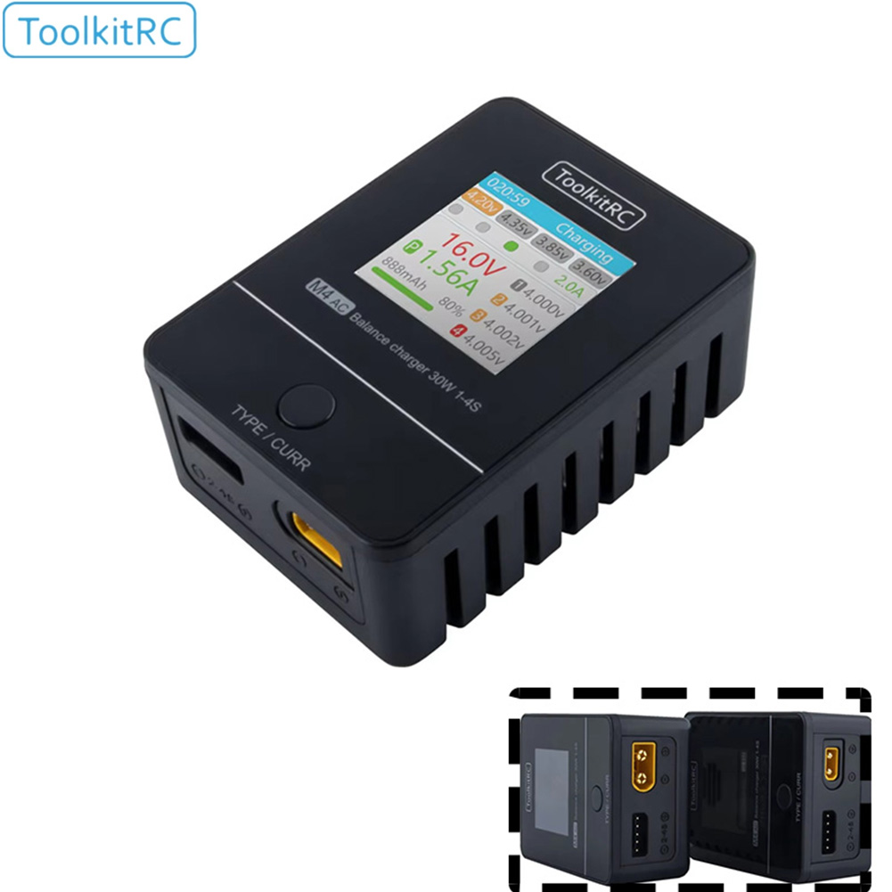 Drone Racing Charger - Cargador de batería compacto ToolkitRC M4AC