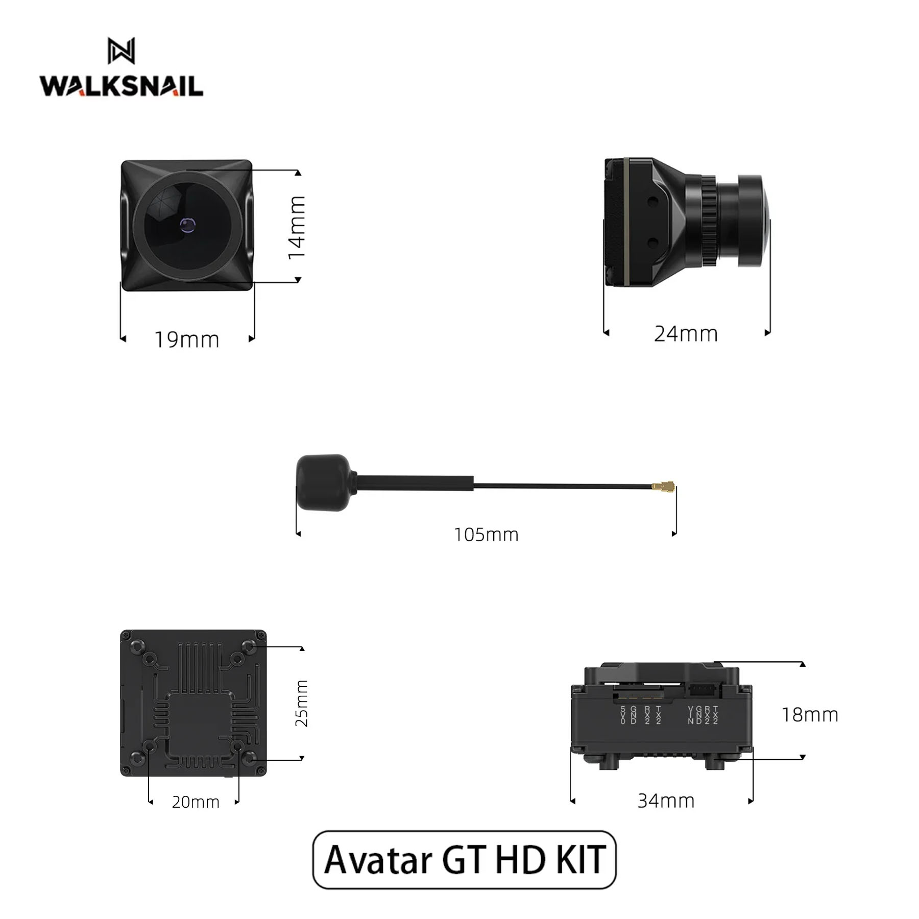 Walksnail Avatar GT HD KIT 2W  - Drone Racing Camera reseña y precio