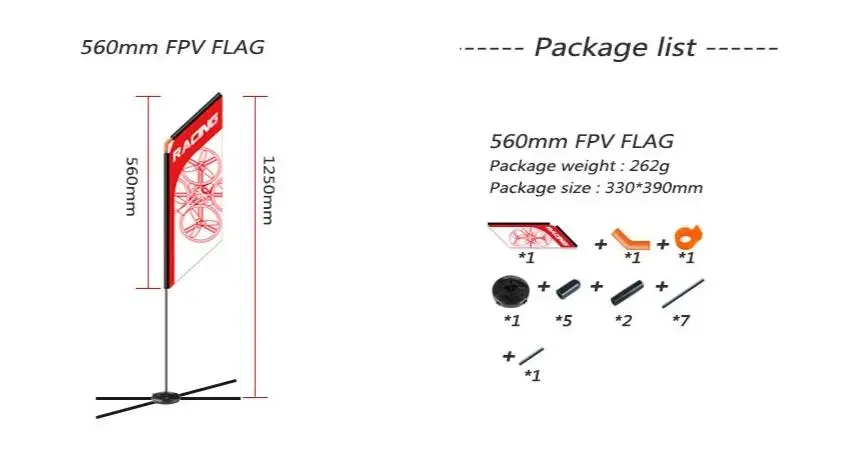 LDARC Puerta de carreras de 50 - Drone Racing Flag reseña y precio
