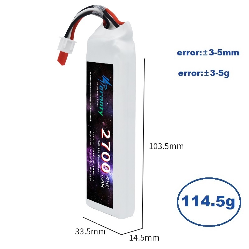 1/3 Uds 2S 7,4 V batería Lipo  - Drone Racing Battery reseña y precio