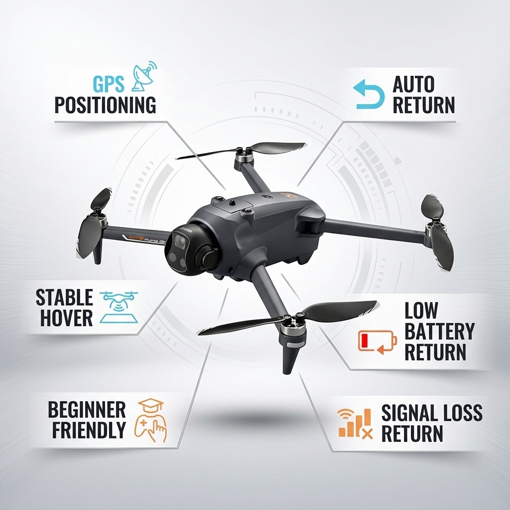 Dron Potensic con GPS, Retorno - Drone Racing Vtx reseña y precio