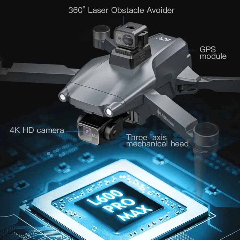 L600 PRO MAX GPS Drone profesi - Drone Racing Camera reseña y precio