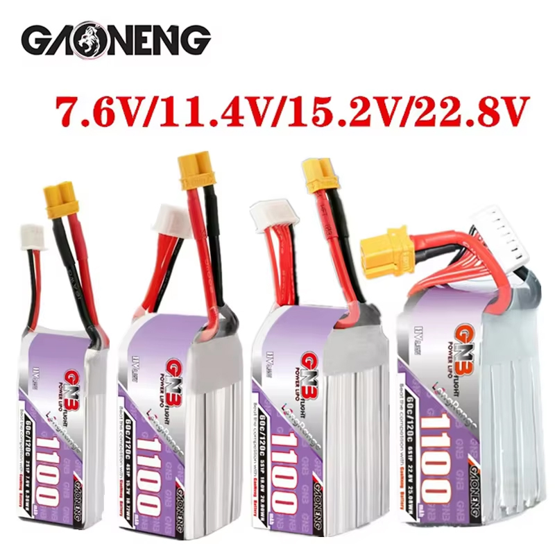 GNB 1100mAh 2S 3S 4S 6S 60C/12 - Drone Racing Battery reseña y precio